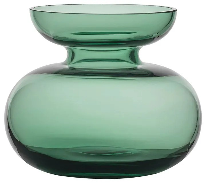 Зелена стъклена ръчно изработена ваза (височина 9 cm) Inu – Zone