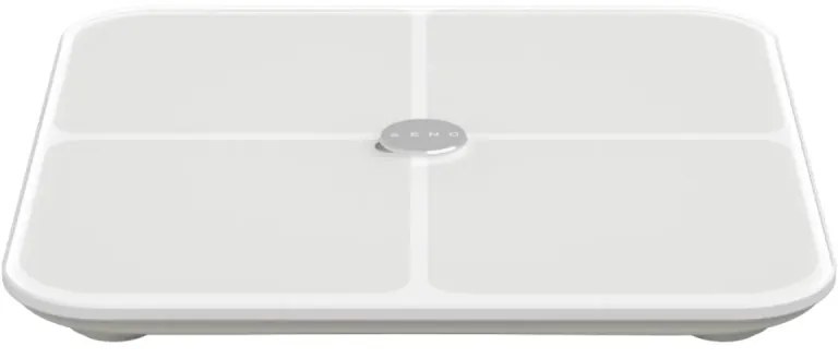 Смарт кантар AENO ABS0001S, До 180 кг, 11 профила, 15 показателя, ИТМ, LED, Закалено ITO стъкло, Бял
