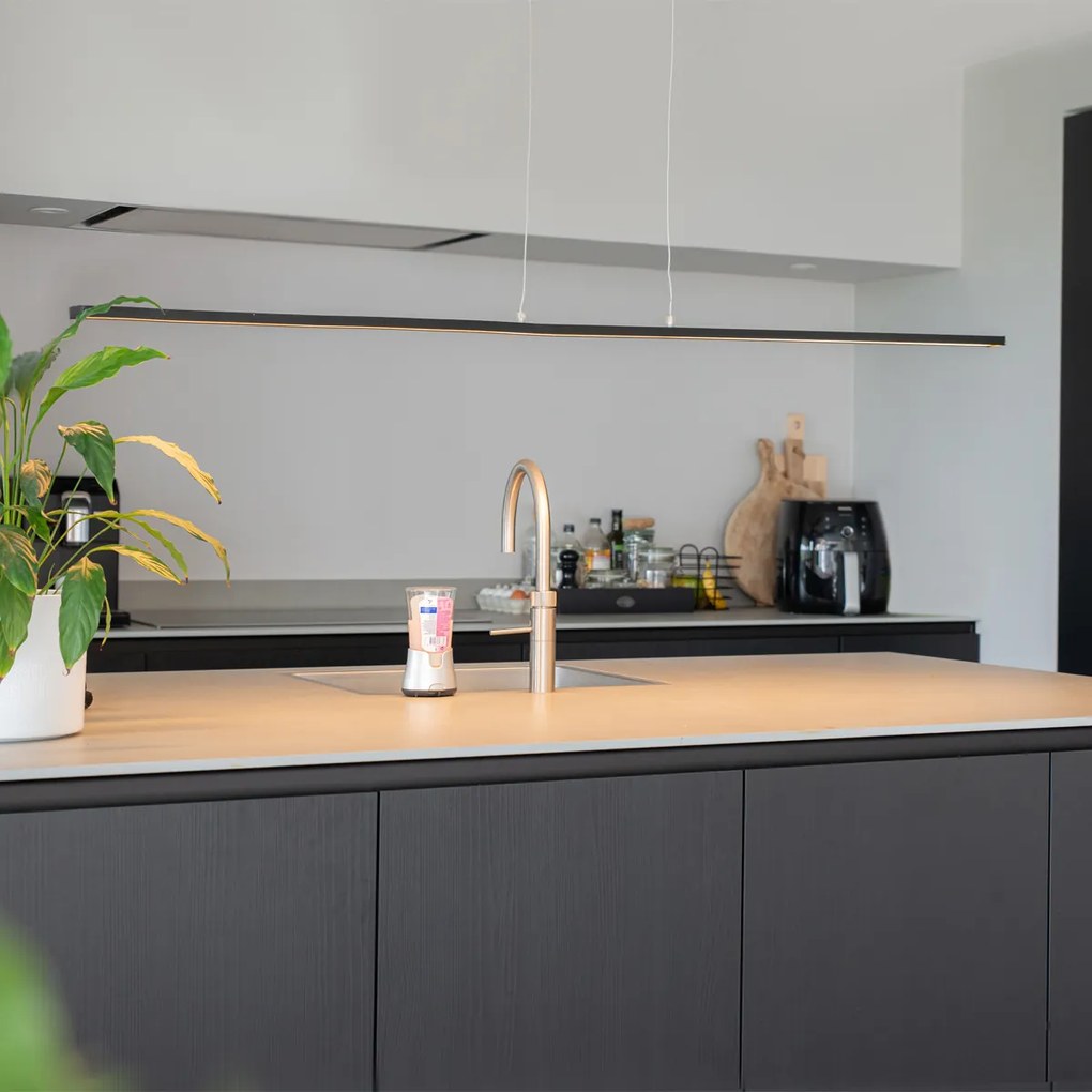 Модерен висящ аплик черен 150 см с LED - Banda