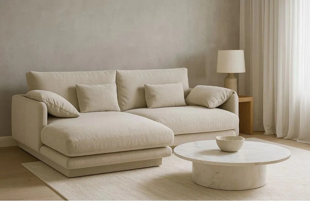 Бежов ъглов диван (ляв ъгъл) Torino – Micadoni Home