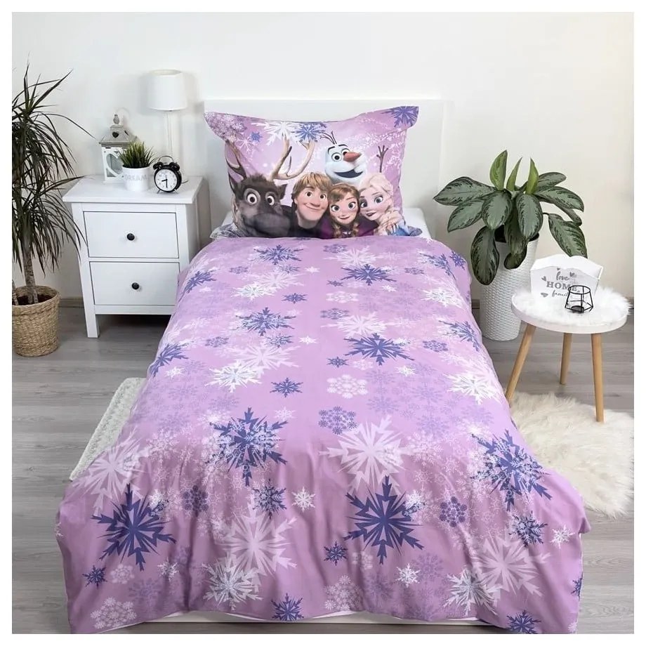 Единично памучно детско спално бельо 140x200 cm Frozen – Jerry Fabrics