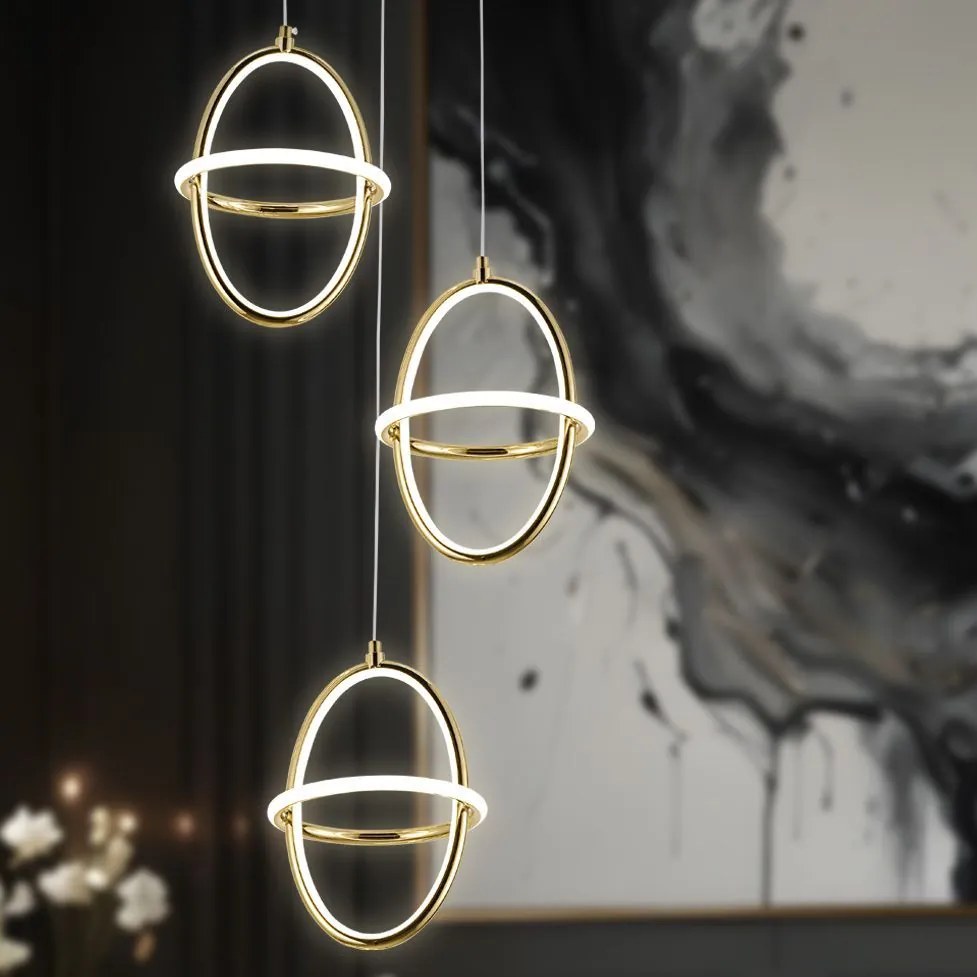Висяща LED лампа G064-3CPR Gold