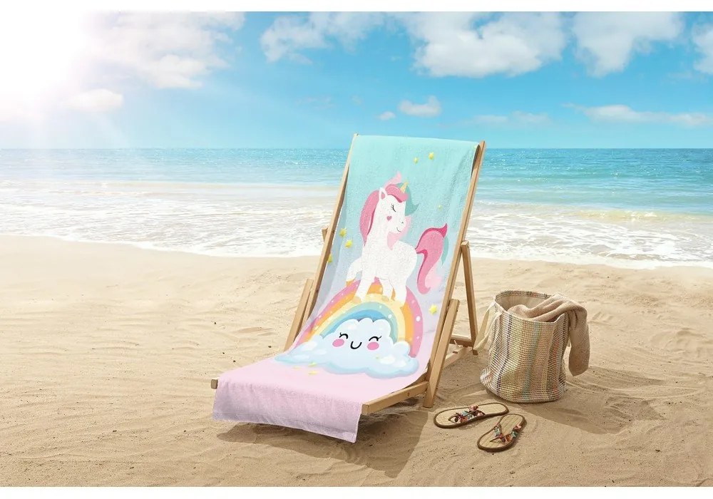 Детска кадифена плажна кърпа 75x150 cm Sweety – Good Morning