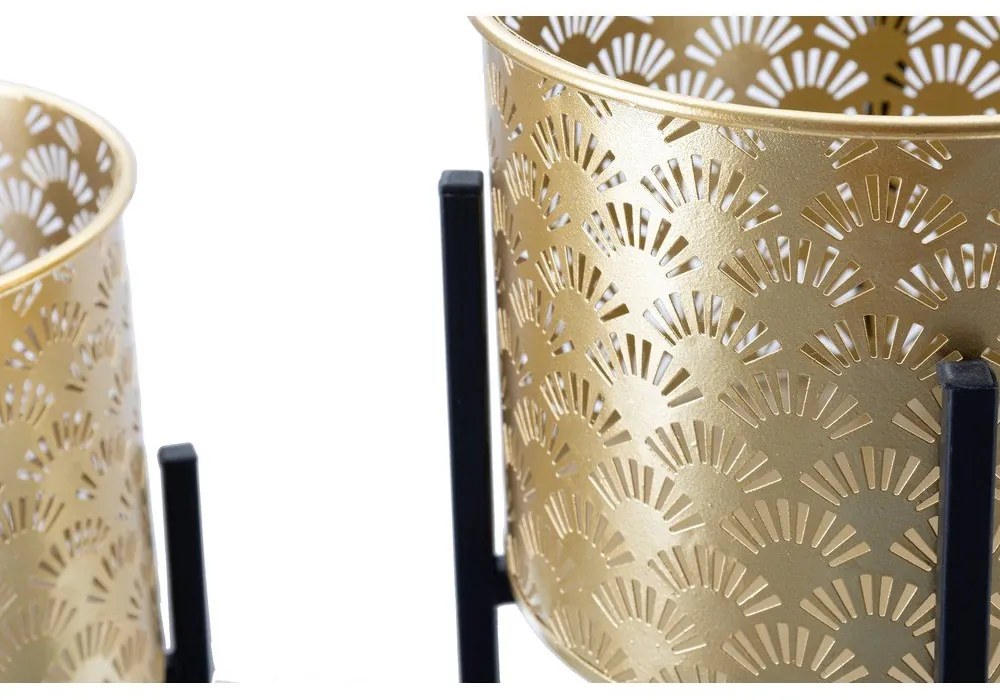 Комплект от 2 стойки за саксии в златисто, височина 38 cm Glissy - Mauro Ferretti