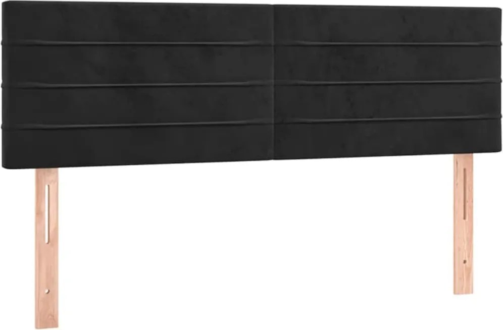 346154 vidaXL Горни табли за легло, 2 бр, черни, 72x5x78/88 см, кадифе