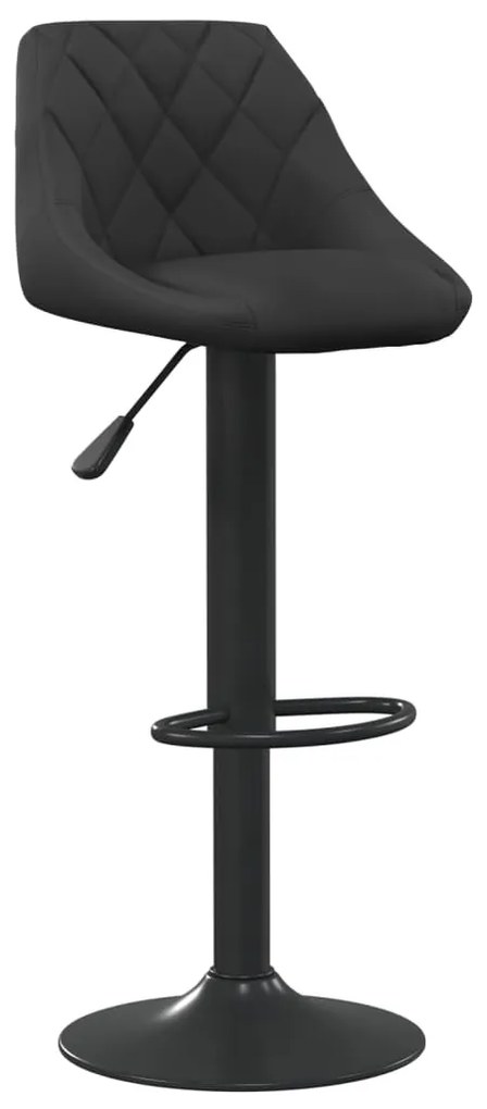 335335 vidaXL Бар табуретка, черна, кадифе