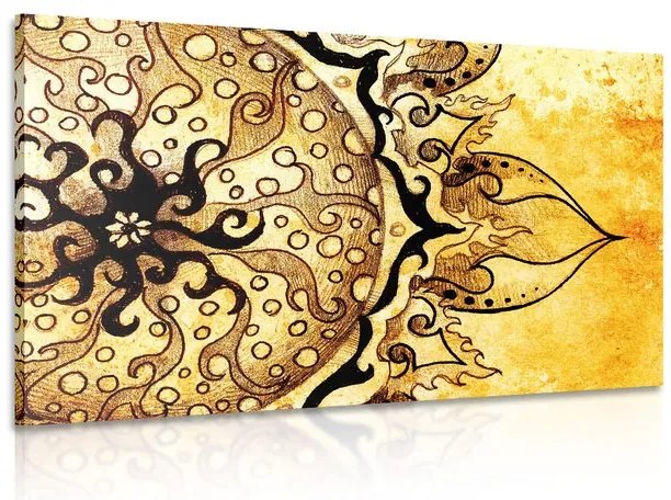 Картина на платно – Мандала с винтидж нотка