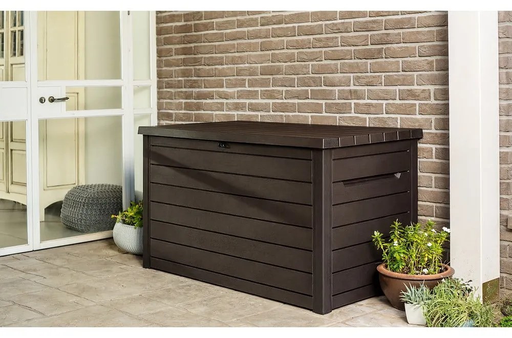 Кафява пластмасова градинска кутия за съхранение Ontario – Keter