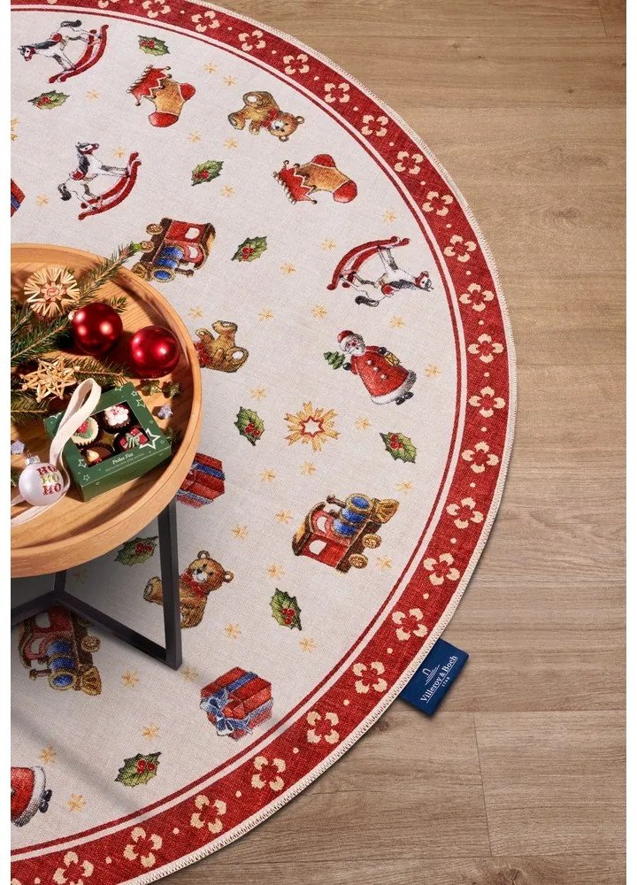 Червен кръгъл килим с коледен мотив ø 150 cm Red Christmas – Villeroy&amp;Boch