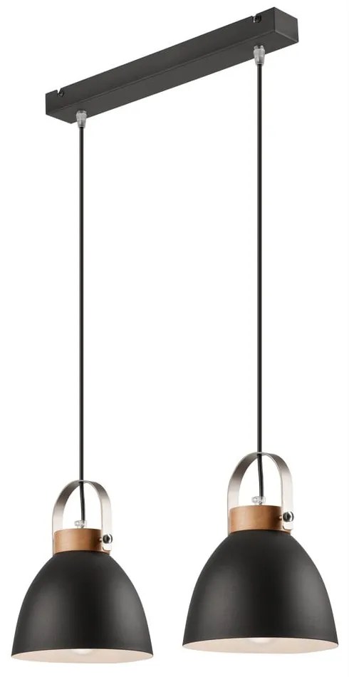 Черно висящо осветително тяло с метален абажур Danielle – LAMKUR