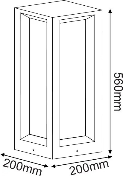 Градинска колона Soli Square-сив-височина: 56 См.