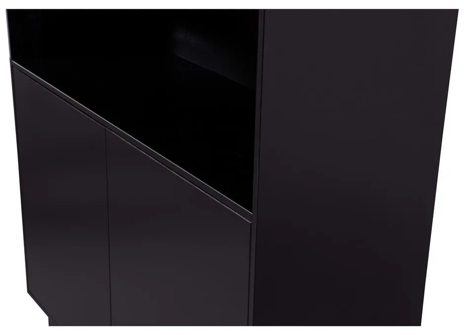 Черен шкаф от борова дървесина 110x170 cm Finca - WOOOD