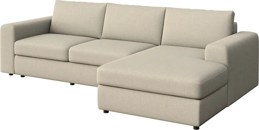 Бежов ъглов диван (десен ъгъл) Baga – Rodier