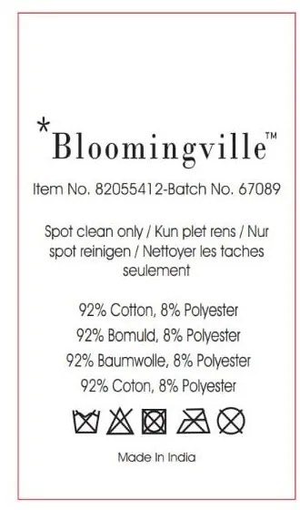 Бяло-сив памучен килим 90x150 cm Katie – Bloomingville