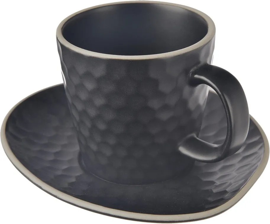 Черна керамична чаша за капучино 250 ml Tea Time – Orion