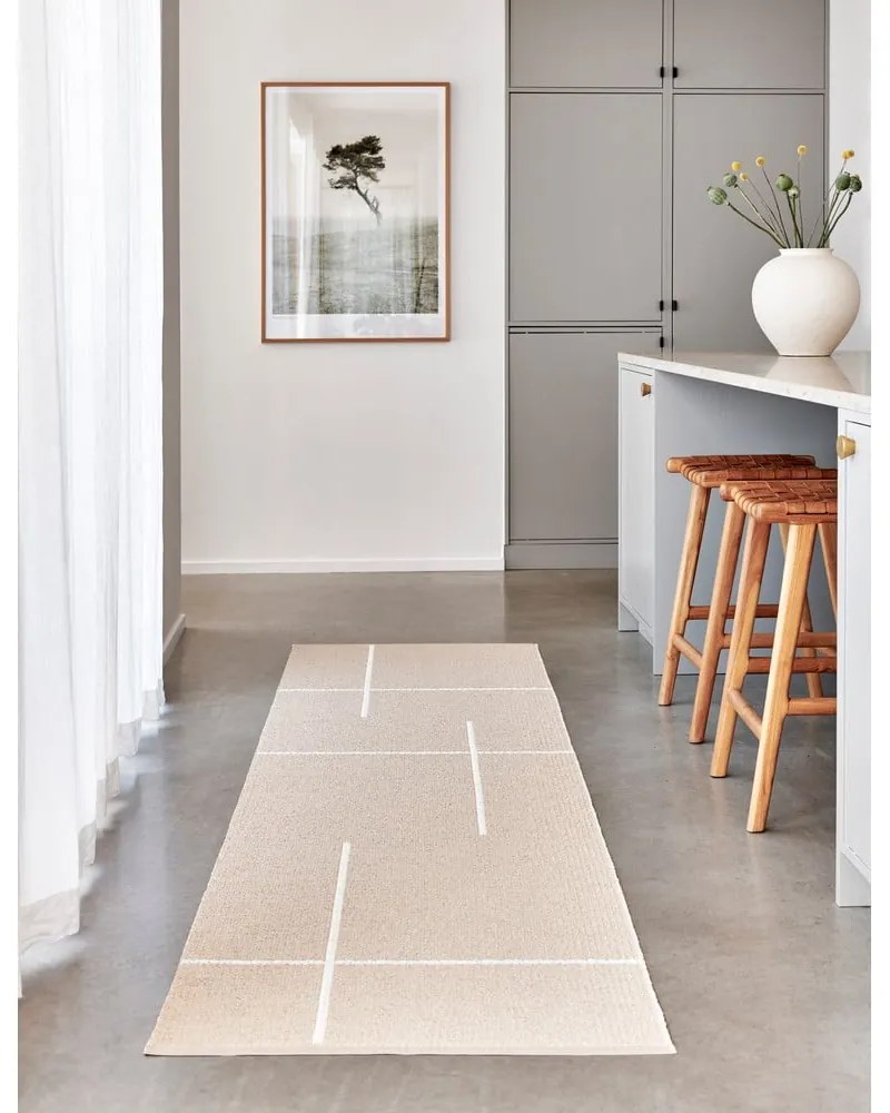 Бежов килим за открито и закрито 70x90 cm Fred Beige – Pappelina