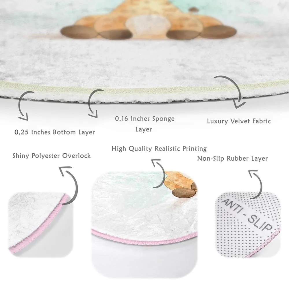 Бял детски килим ø 100 cm Comfort - Mila Home