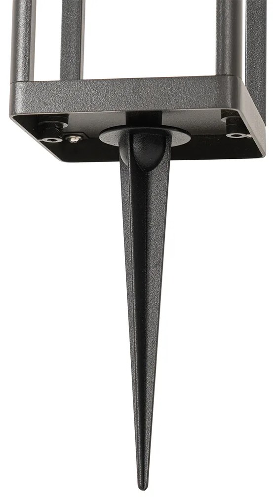 Подова лампа за външен монтаж тъмно сива 40 см с LED и димируема светлина на слънчева енергия - Sonne