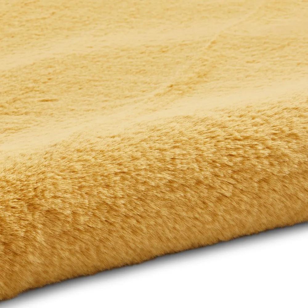 Жълт килим , ⌀ 120 cm Teddy - Think Rugs