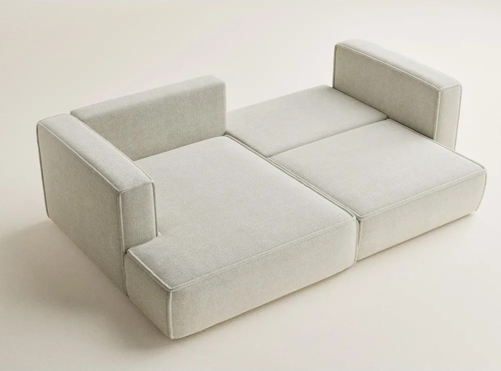 Кремав шенилов сгъваем/с място за съхранение ъглов диван (ляв ъгъл) Velto – Maison de Rêve