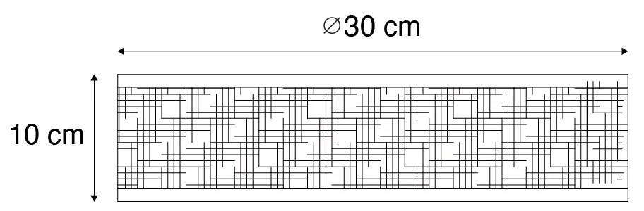 Ориенталски таванен аплик ратан 30 см - Tromma