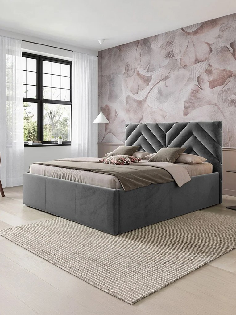 Тапицирано легло Azzuro-Gkri Skouro-140 x 200