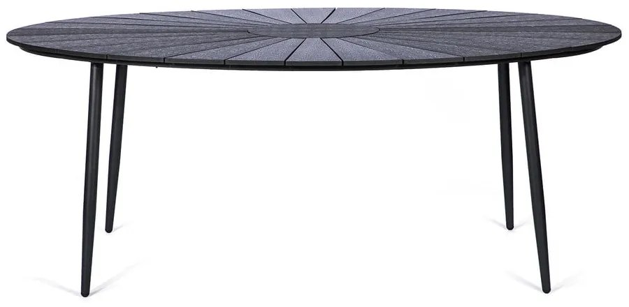 Черна градинска маса с плот от артдърво , 190 x 115 cm Marienlist - Bonami Selection