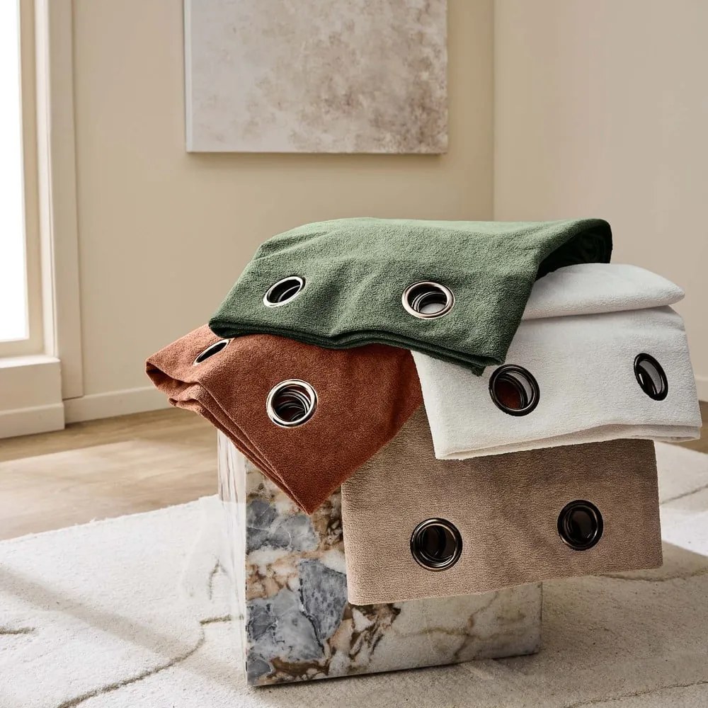 Кремаво перде от букле 140x260 cm Winona – douceur d'intérieur