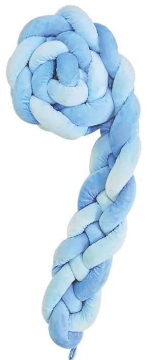 KIKKA BOO Плюшен плетен обиколник 180 см 4 плитки BLUE