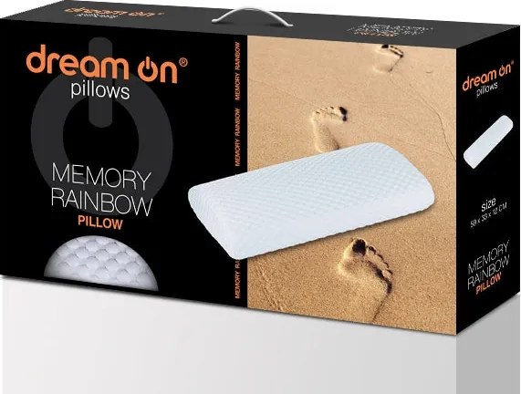 Възглавница Dream On, Memory Rainbow, 59x34x13, Мемори пяна