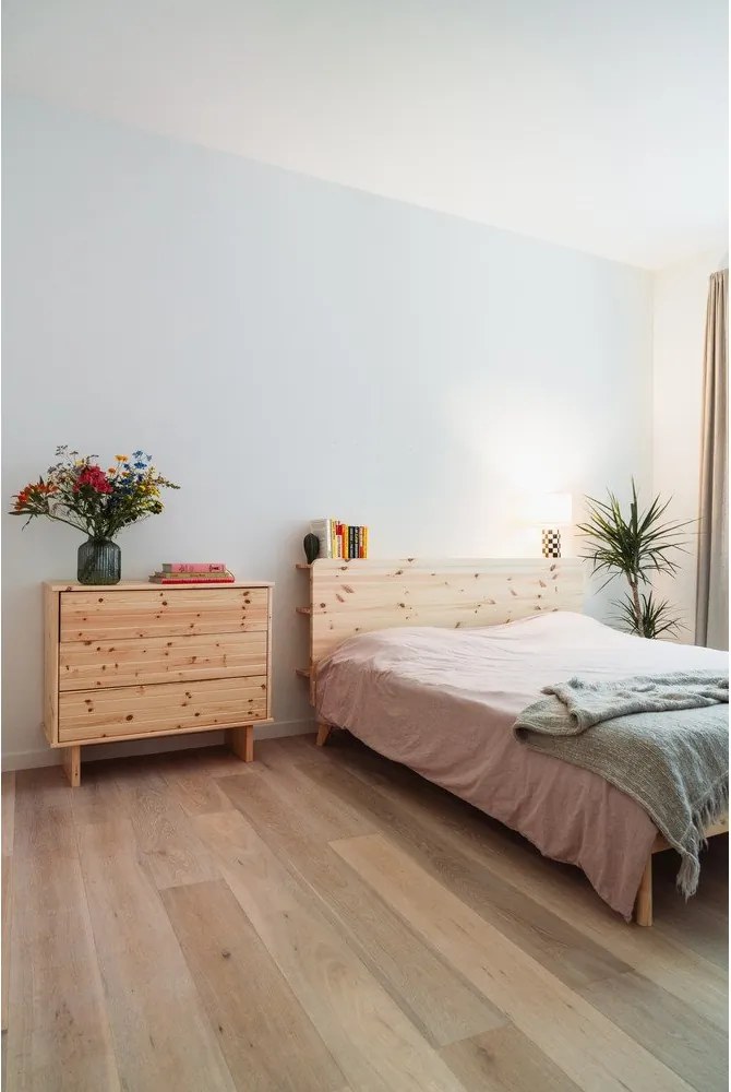 Двойно легло от борова дървесина с решетка 140x200 cm Retreat - Karup Design