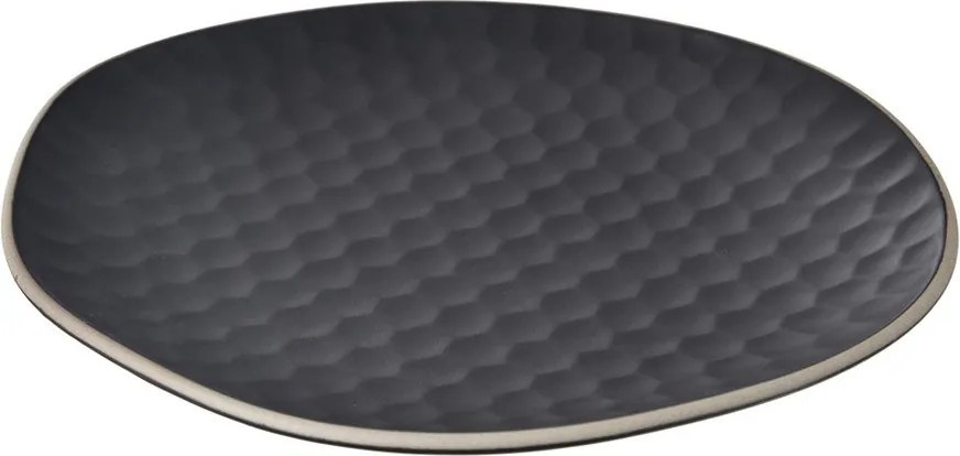 Черна глинена чиния за сервиране Tea Time – Orion