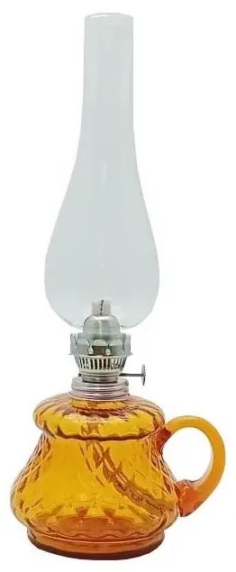 Газова лампа TEREZA 34 см кехлибар квадратчета