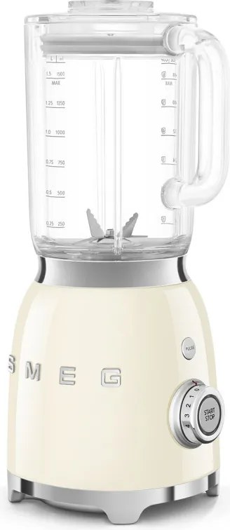 Блендер Smeg BLF03CREU, 800W, 1.5 л, 18000 об/мин, 4 програми, 4 скорости + Пулс, Неръждаема стомана, Крема