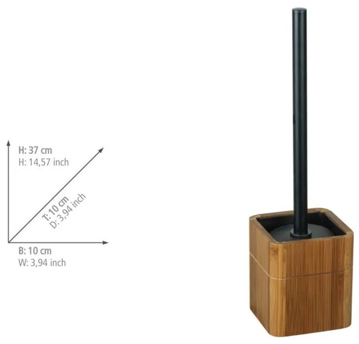 Кафява бамбукова четка за тоалетна Serro – Wenko