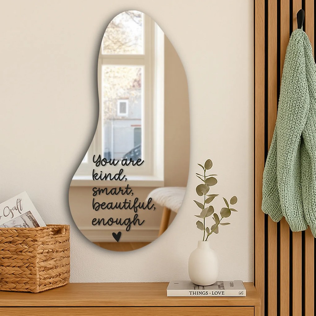 Стикер за огледало S3 – You are kind, smart, beautiful, enough. (Handwritting) 28x39