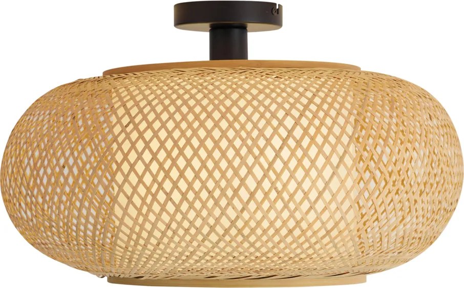 Смарт плафон бамбук с бял интериор вкл. WiFi A60 - Liva