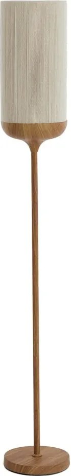 Подова лампа в естествен цвят с текстилен абажур (височина 159 cm) Dania – Light &amp; Living