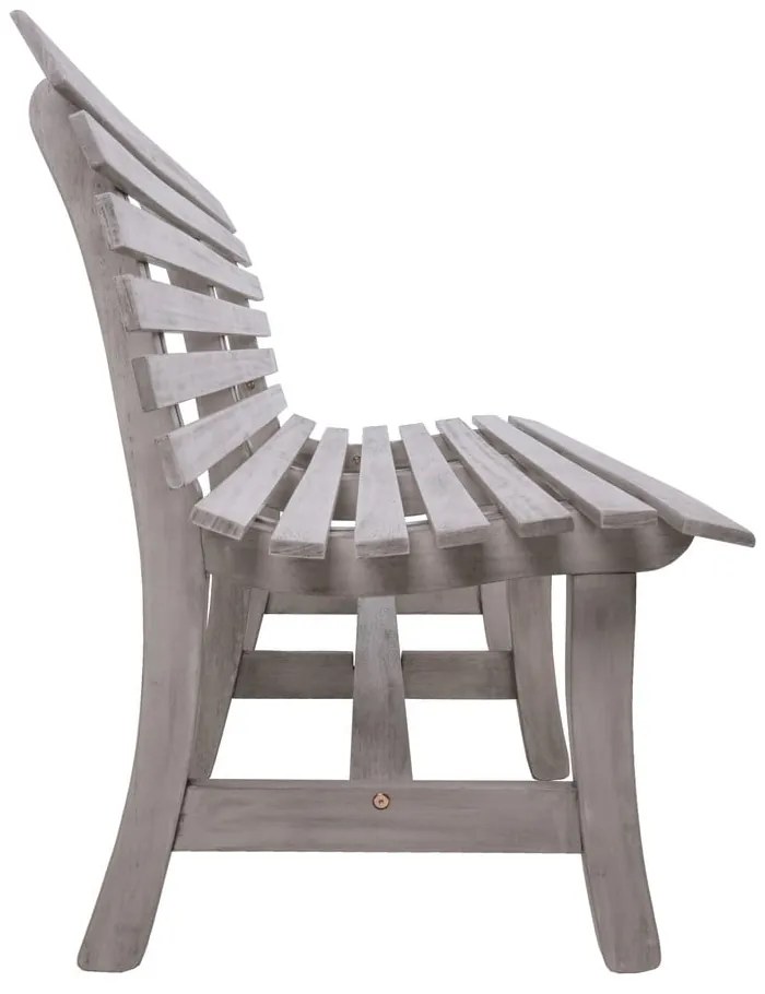 Сива градинска пейка от масивно дърво Mandalay – Garden Pleasure