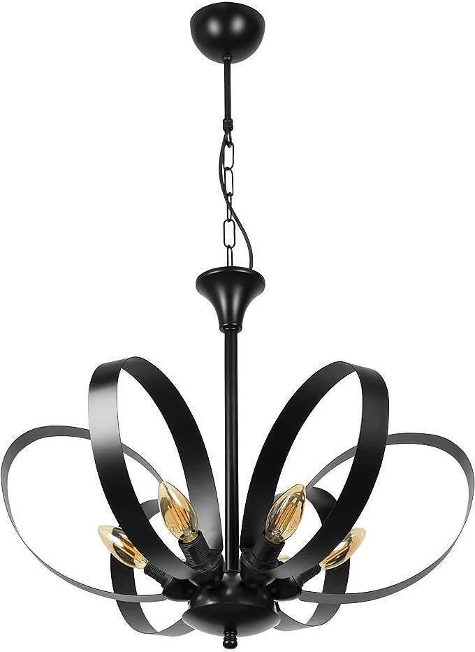 Полилей СЕРЕНА, черен, 6xE14