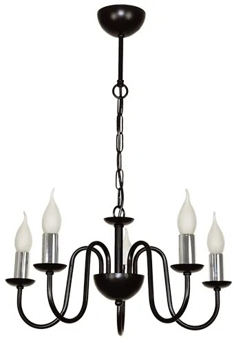 Полилей БРУНО, черен, 5xE14