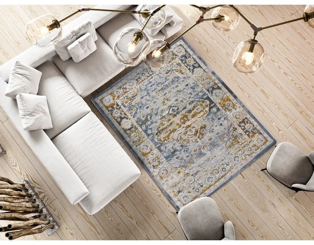 Жълта охра/сив килим 134x200 cm Springs – Universal