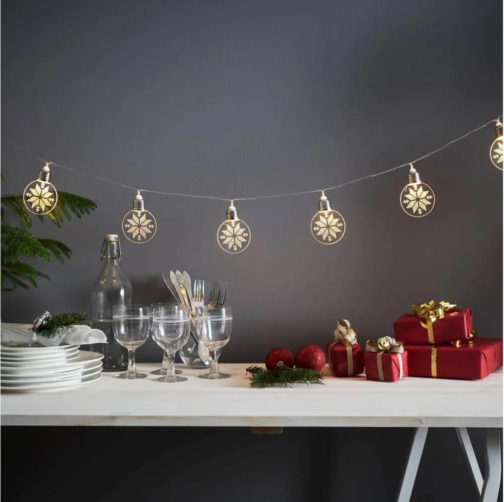 Eglo 411112 - LED гирлянд ORNAMENT 10xLED/3xAA 2,4m топла бяла светлина