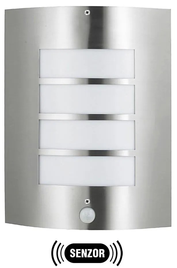 Външно осветително тяло MEMPHIS с датчик, неръждаема стомана, IP44