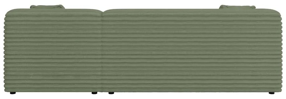 Зелен ъглов диван от рипсено кадифе (десен ъгъл) Martin – Ropez