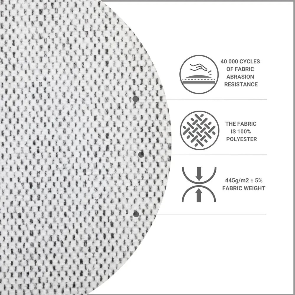 Светлосиво тапицирано двойно легло с място за съхранение 160x200 cm Musca – Maison de Rêve