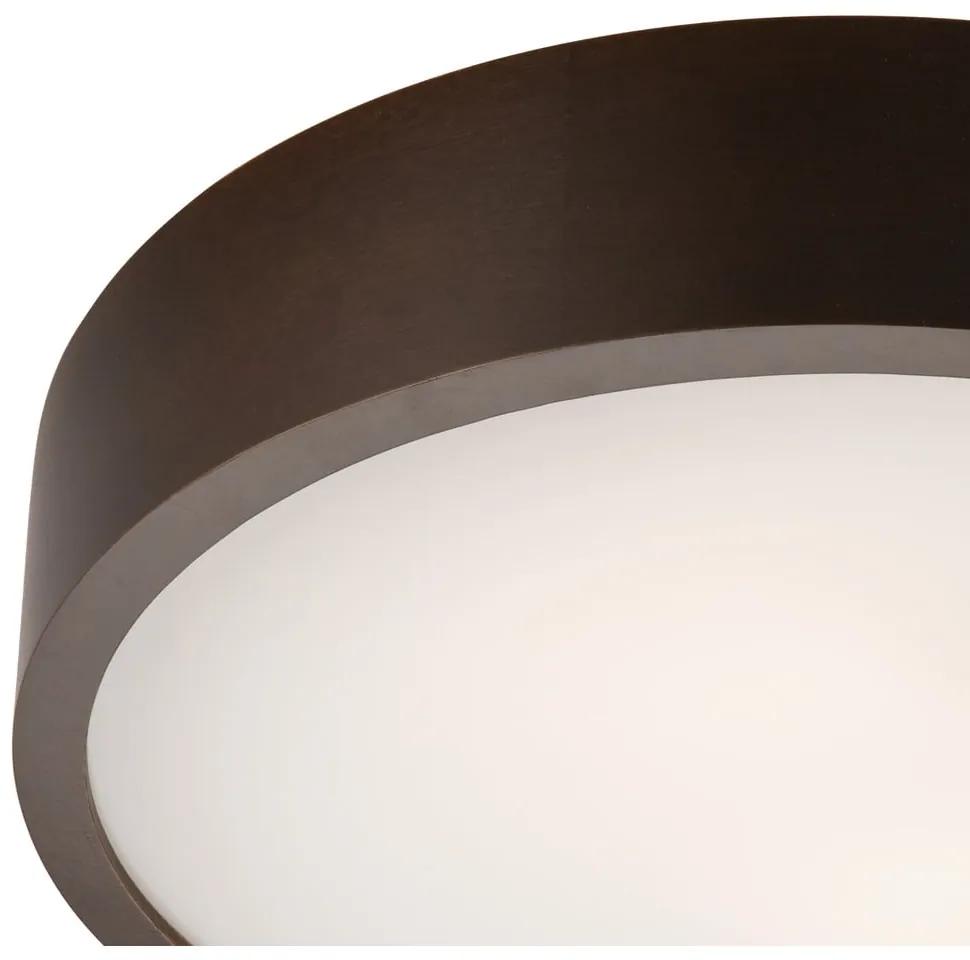 Тъмнокафява лампа за таван със стъклен абажур ø 37 cm Eveline - LAMKUR