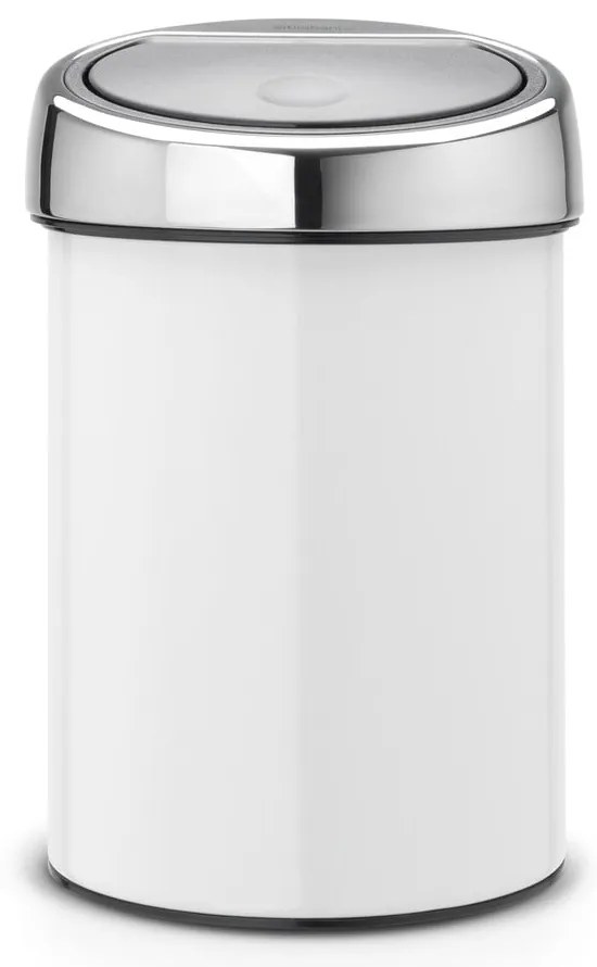 Бяло стоманено кошче за боклук с отваряне с докосване 3 l Touch Bin – Brabantia
