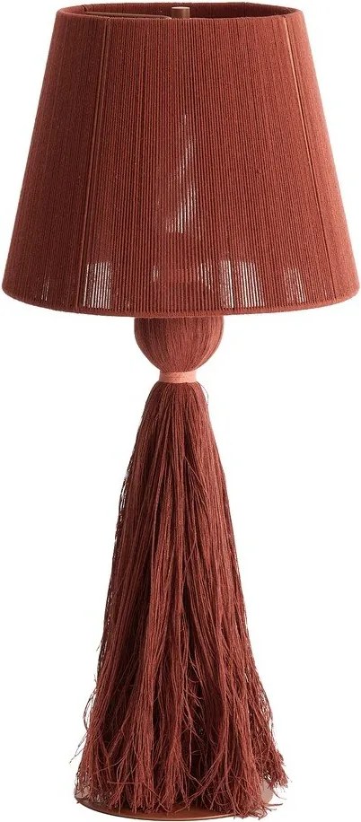Настолна лампа в тухлен цвят с текстилен абажур (височина 58 cm) Espino – Light & Living