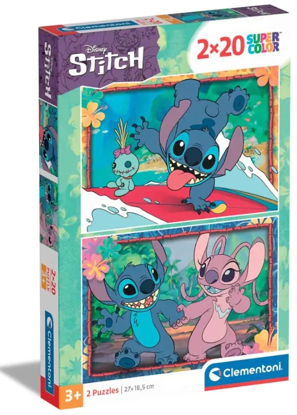 Clementoni - Пъзел Stitch 24809 2x20ч.